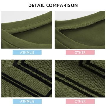 ATHMILE Womens Summer Spring Oversized T Shirts Loose Fit Crewneck Short Sleeve Tops Casual Blouse Y2K 2025 Basic Tee ArmyGreen