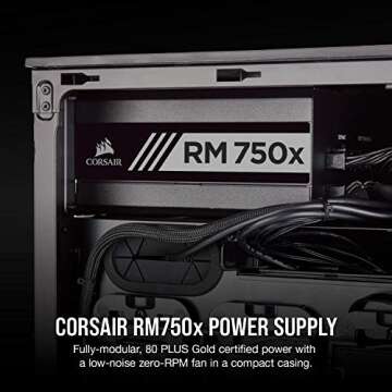 Corsair RMX Series, RM750x, 750 Watt, 80+ Gold Certified, Fully Modular Power Supply (Low Noise, Zer...