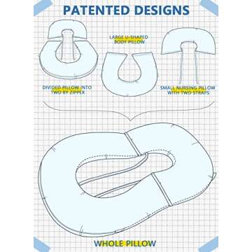 INSEN Reading Pillow, Back Pillow for Sitting in Bed for Reading, Nurse & Relax, Reading Pillow for Adults, Moms & Kids, Sit Up Pillow for Bed, Upgrade Navy Blue