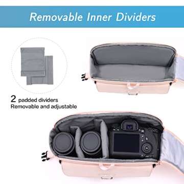 MOSISO Camera Shoulder Bag Case Crossbody Sling Purse, DSLR/SLR/Mirrorless Compact Padded Photograph...