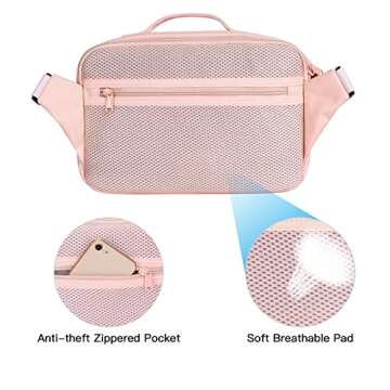 MOSISO Camera Shoulder Bag Case Crossbody Sling Purse, DSLR/SLR/Mirrorless Compact Padded Photography Handbag with Rain Cover Compatible with Canon/Nikon/Sony Cameras and Lenses, Pink