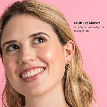 KEZEF 14K Real Gold Hoop Earrings for Women - Stylish & Hypoallergenic