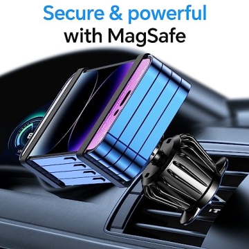 MagSafe Car Mount with 20 Strong Magnets & 360° Rotation