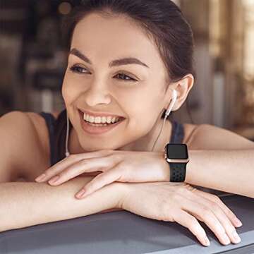 Lerobo Sport Bands for Apple Watch - Soft Silicone & Breathable