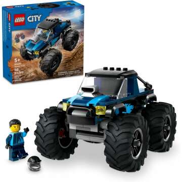 LEGO City Blue Monster Truck Off-Road Toy for Kids
