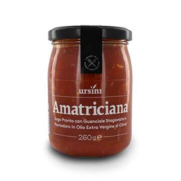 Traditional Italian Amatriciana Sauce, Ready to Use, Heat for 2-3 Mins - 260g