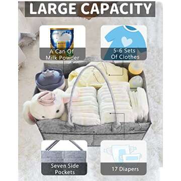 YaKuss Diaper Caddy Organizer - Stylish Baby Storage Solution