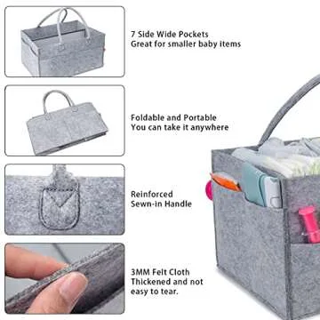 YaKuss Diaper Caddy Organizer - Stylish Baby Storage Solution