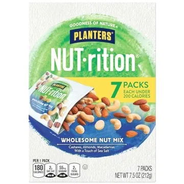 PLANTERS NUT-rition Wholesome Nut Mix, Mixed Nuts with Cashews, Almonds and Macadamia Nuts, Flavored...
