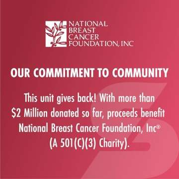 SABRE Pepper Spray, Supports National Breast Cancer Foundation, Maximum Police Strength OC Spray, Quick Release Keychain for Easy Carry and Fast Access, Finger Grip for More Accurate Aim, 25 Bursts , 0.54 Fluid Ounces