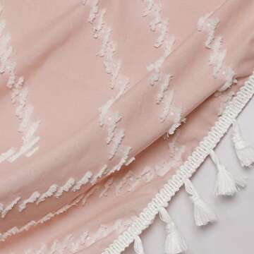 Chic Siiluminisoy Pink Boho Shower Curtain for Modern Spaces