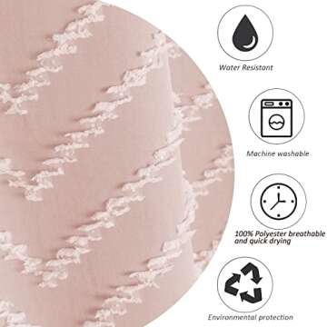 Chic Siiluminisoy Pink Boho Shower Curtain for Modern Spaces