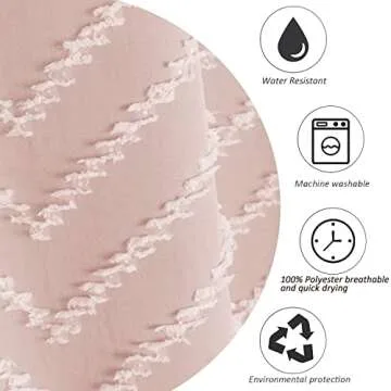 Chic Siiluminisoy Pink Boho Shower Curtain for Modern Spaces