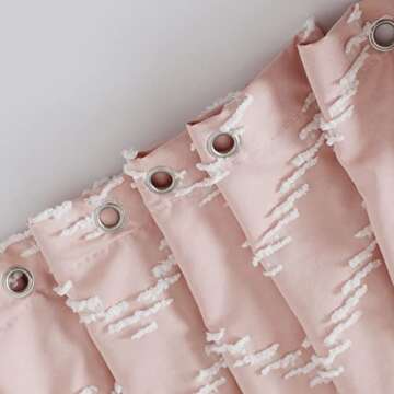 Chic Siiluminisoy Pink Boho Shower Curtain for Modern Spaces