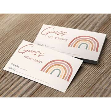 Candy Guessing Game for All Events - 50 Cards and Sign