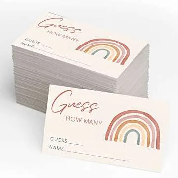 Candy Guessing Game for All Events - 50 Cards and Sign