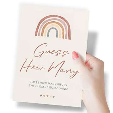 Candy Guessing Game for All Events - 50 Cards and Sign