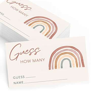 Candy Guessing Game for All Events - 50 Cards and Sign