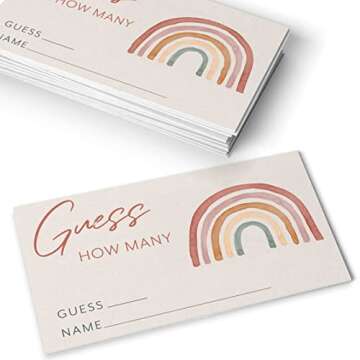 Candy Guessing Game for All Events - 50 Cards and Sign