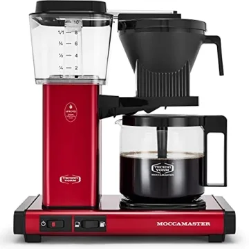 Moccamaster KBGV Select 10-Cup Coffee Maker, Candy Apple Red, 40 ounce, 1.25l