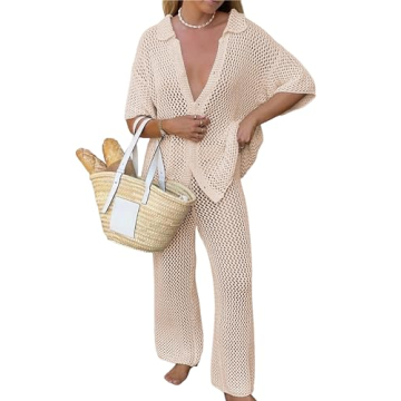 Springrain Women's Crochet Summer Lounge Sets - Stylish Comfort
