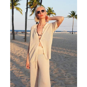 Springrain Women's Crochet Summer Lounge Sets - Stylish Comfort