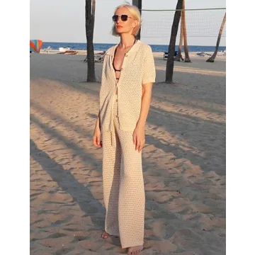 Springrain Women's Crochet Summer Lounge Sets - Stylish Comfort