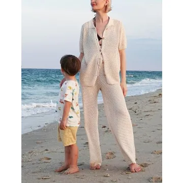 Springrain Women's Crochet Summer Lounge Sets - Stylish Comfort