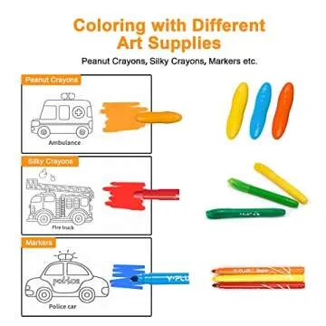 Coloring Paper Roll for Kids, Toddler Drawing Paper Roll, Squeaky Clean Sticky Wall Painting Stickers Set for Gift, 120 * 11.8 Inch Transportation