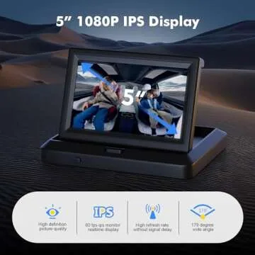 Itomoro Baby Car Camera HD 1080P Dual-Channel Display Baby Car Monitor with 2 IR Night Vision Camera, Easily Install 5'' Car Camera for Baby with Crystal Clear Wide View for Rear Facing Seat ACZ424