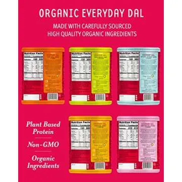 Maya Kaimal Foods - Organic Indian Everyday Dal - 6 pack variety of 10oz Ready to Eat Meals - Fully Cooked - Vegan - Kosher - Microwavable - made from Lentils, Beans, Squash, Coconut, Peas