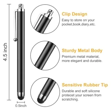 Stylus Pen Pack for Tablets & Smartphones - 10 Colors