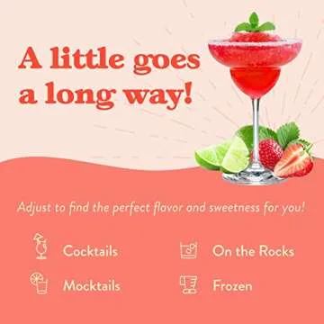 Jordan's Skinny Mixes Sugar Free Strawberry Key Lime Margarita Mix, Flavored Cocktail Mixer for Drinks, Marg Drink Flavoring for Cocktails & Mocktails, Low Calorie, Keto Friendly, 32 Fl Oz, 1 Pack