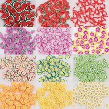 3D Fruit Nail Art Slices, Summer Fruit Slime Nail Supplies Nail Art Decorations Fruit Flakes Nail Accessories Nail Art Slice Cute Designs Decor Women Girls Manicure Supplies DIY Crafts Nail Art Fimo