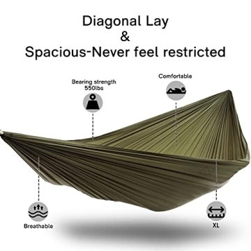 Onewind 11ft Double Camping Hammock with Bugnet