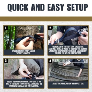 Onewind 11ft Double Camping Hammock with Bugnet