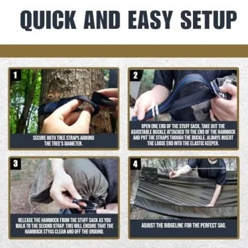 Onewind 11ft Double Camping Hammock with Bugnet