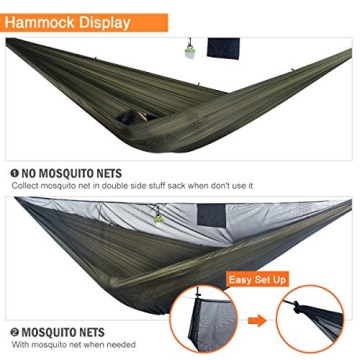 Onewind 11ft Double Camping Hammock with Bugnet