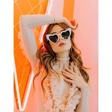Stylish GIFIORE Heart Sunglasses with UV Protection