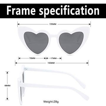 Stylish GIFIORE Heart Sunglasses with UV Protection