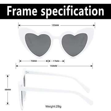 Stylish GIFIORE Heart Sunglasses with UV Protection