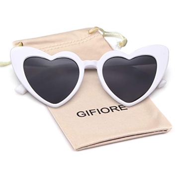Stylish GIFIORE Heart Sunglasses with UV Protection