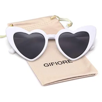 Stylish GIFIORE Heart Sunglasses with UV Protection