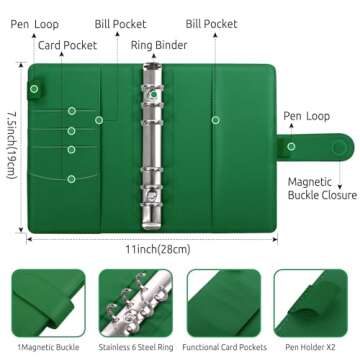 SKYDUE A6 Budget Binder & Money Organizer for Easy Budgeting