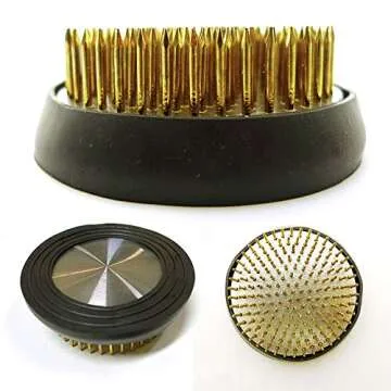 Flower Frog Round Holder Kenzan Floral Fixed Tool Pin Frog for Flower Arrangements Vase 2.4" (Gold)