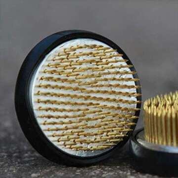 Flower Frog Round Holder Kenzan Floral Fixed Tool Pin Frog for Flower Arrangements Vase 2.4" (Gold)