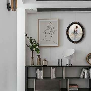 SIMON'S SHOP Oval Picture Frames 11x14, Black Picture Frame, Antique Picture Frames for Wall, Vintage Photo Frame 11 by 14