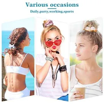 Whaline 12 Colors Plaid Hair Scrunchies Macaron Hair Tie Ropes Cotton Fabric Elastic Hair Bands Vintage Ponytail Holders Fashionable Hair Accessories for Girls Women Teens
