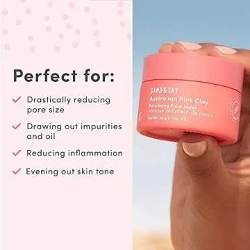 Sand & Sky Pink Clay Face Mask Travel Size Set