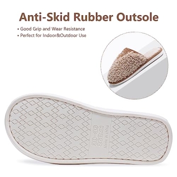 GOEWY Cozy Fuzzy Slippers for Women Indoor and Outdoor Non Slip Memory Foam House Shoes Christmas Gift for Women Mom Girlfriend Daughter